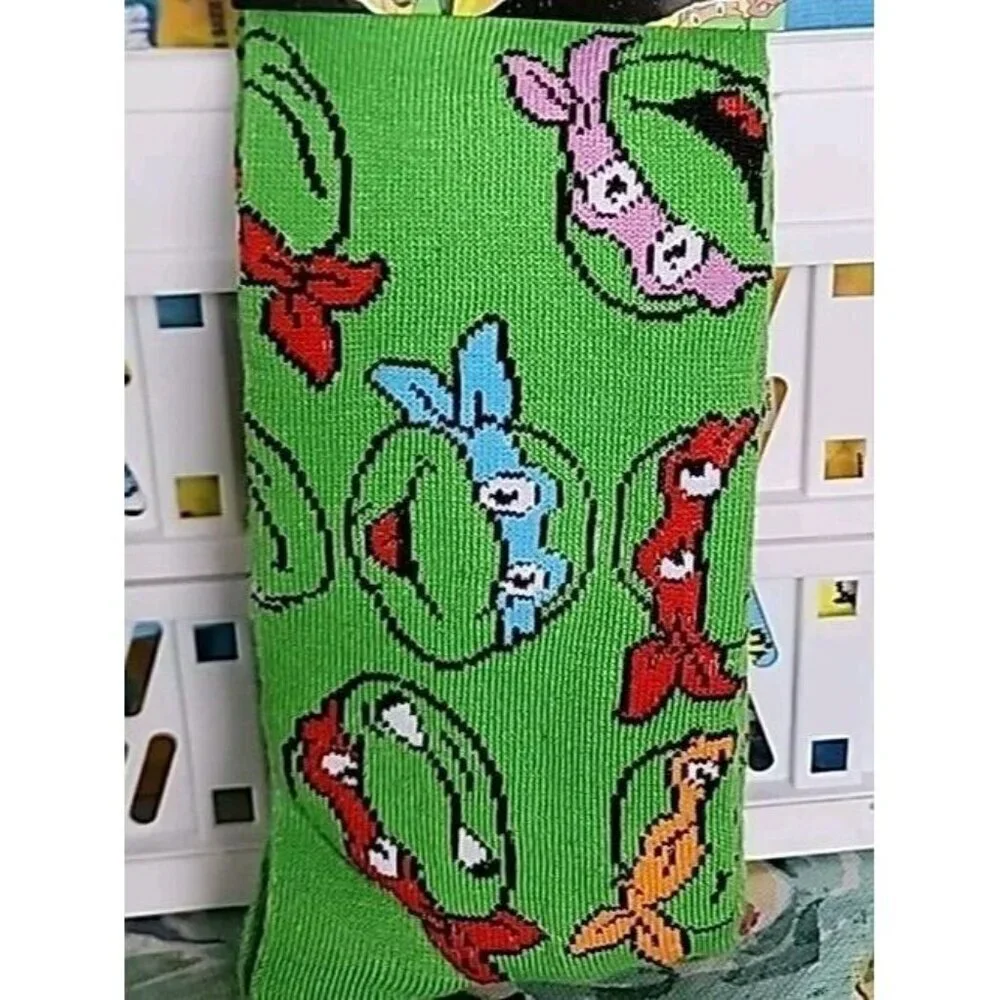 Teenage Mutant Ninja Turtles Crew Socks Size 6-12 Nickelodeon Green